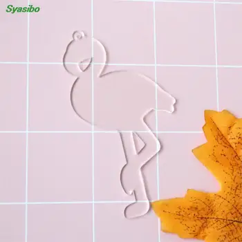 

1.5in/3in Flamingos Keychains Acrylic Clear /Black/ Mirror Flamingos Keychains Party Ornaments -AC1497