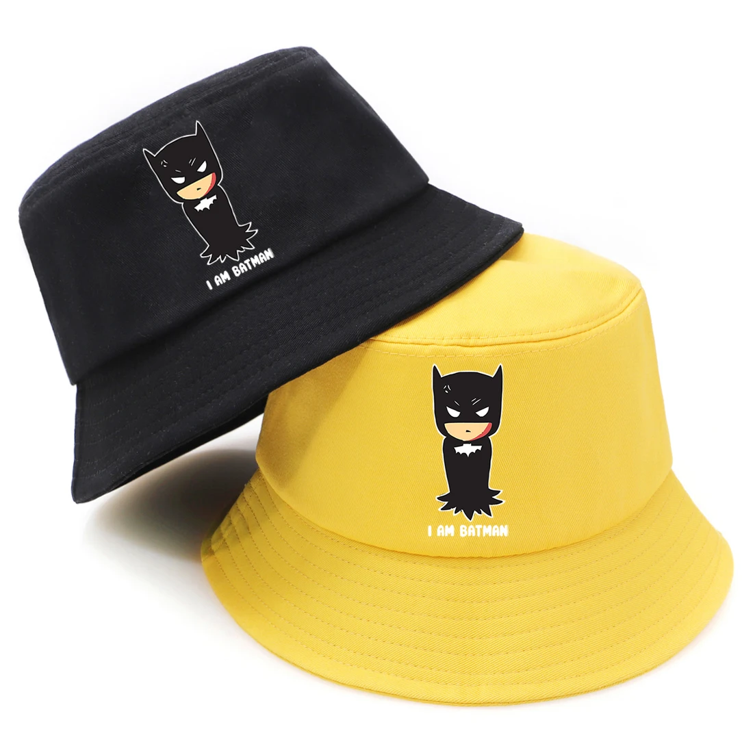 Складные женские шляпы ведра I'm Batman аниме солнцезащитные для рыбаков уличные