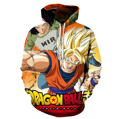 Dragon Ball Z напечатаны 3D толстовки мужские Аниме Дизайн Уличная Для мужчин весна длинный рукав пуловер мужской спортивный костюм - Color: AFKH1467(Asian Size)
