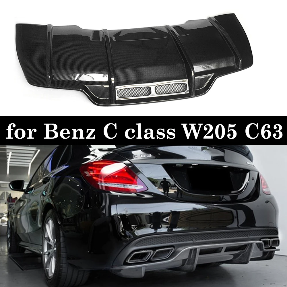PSM углеродное волокно задний диффузор для Mercedes-benz C Class W205 C63 2 двери и 4 двери спорт издание задний бампер губы