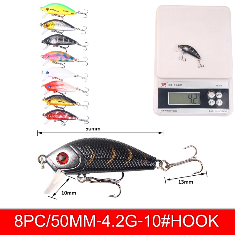 HAODIAOZHE набор рыболовной приманки Minnow жесткая искусственная приманка, воблер качественная пластиковая уличная наживка для рыбы PESCA снасти YU112