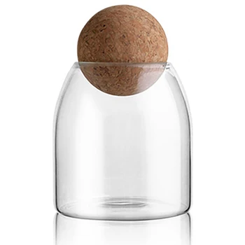 

500ML Ball Glass Bottle Storage Tank Sealed Cans Dried Fruit Cereals Transparent Tea Cans Storage Jars Coffee Contains