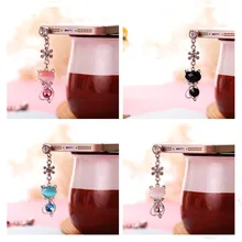 Горный хрусталь кошка Анти-пыль 3,5 мм наушники Милая Пылезащитная заглушка для Iphone для samsung и универсальный мобильный Пылезащитный телефон Аксессуары