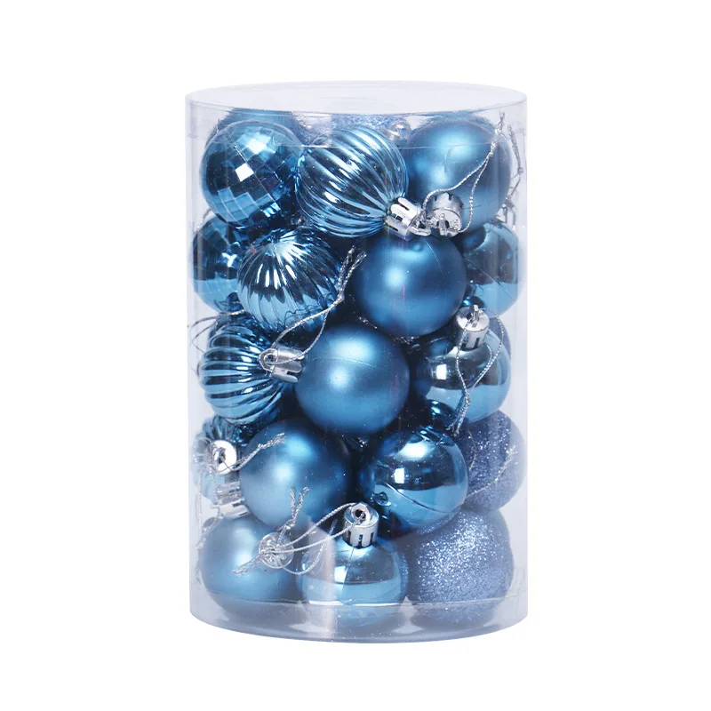 34 шт Рождественские шары наборы 4 см рождественские украшения елочные украшения шары в форме шаров - Цвет: C8