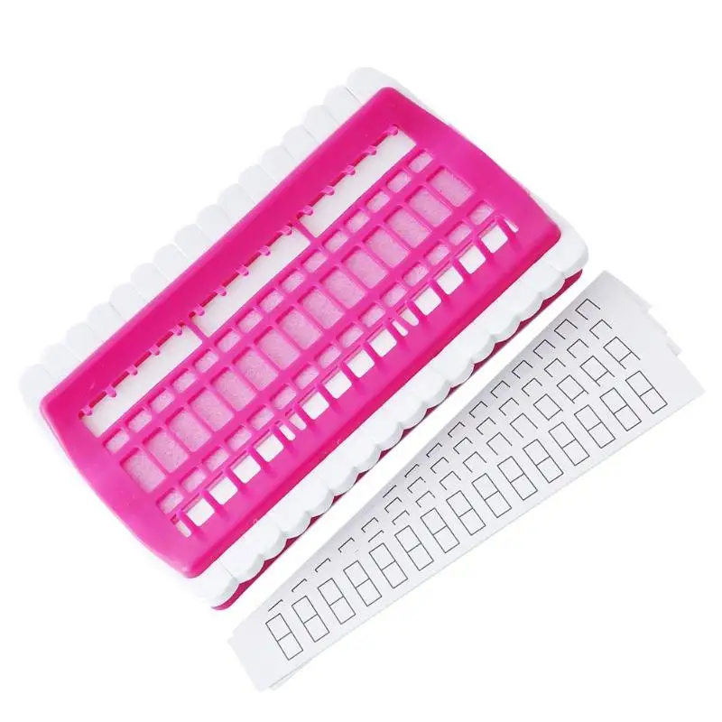 Розовый 30 отверстий крестиком держатель игл DIY шелковые вышивальные нити Органайзер - Цвет: Розовый
