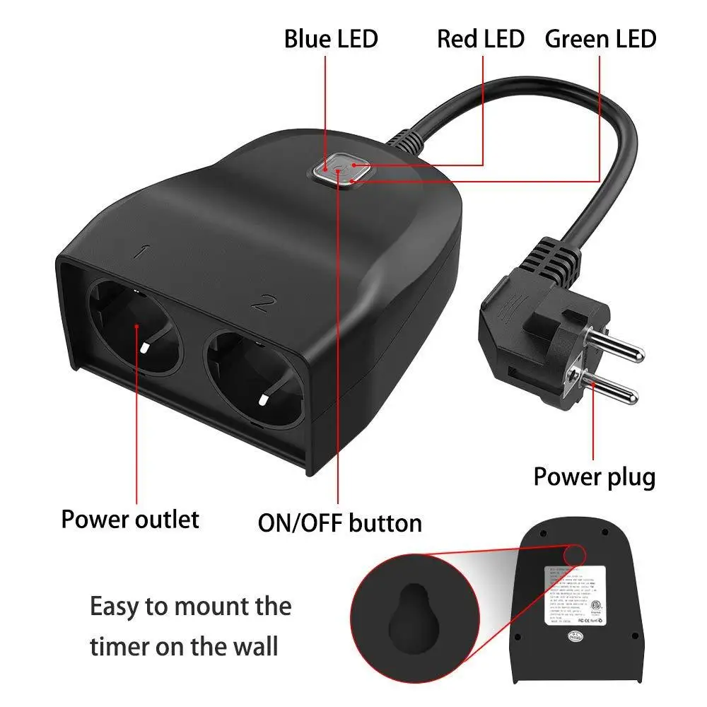 

WIFIEuropean Standard Smart Socket Outdoor Waterproof Smart Home Remote Control Timing Switch Conversion Socket