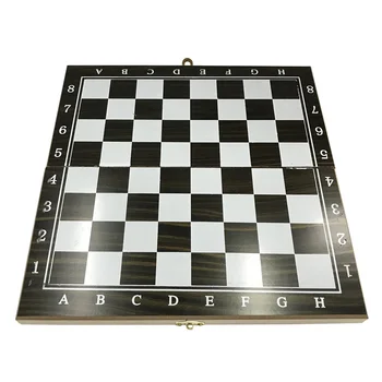 

3 In 1 Kids Adults Wooden Backgammon Camping Chess Checkers Foldable Board Game Smooth Gift Educational Toy Beginners Portable