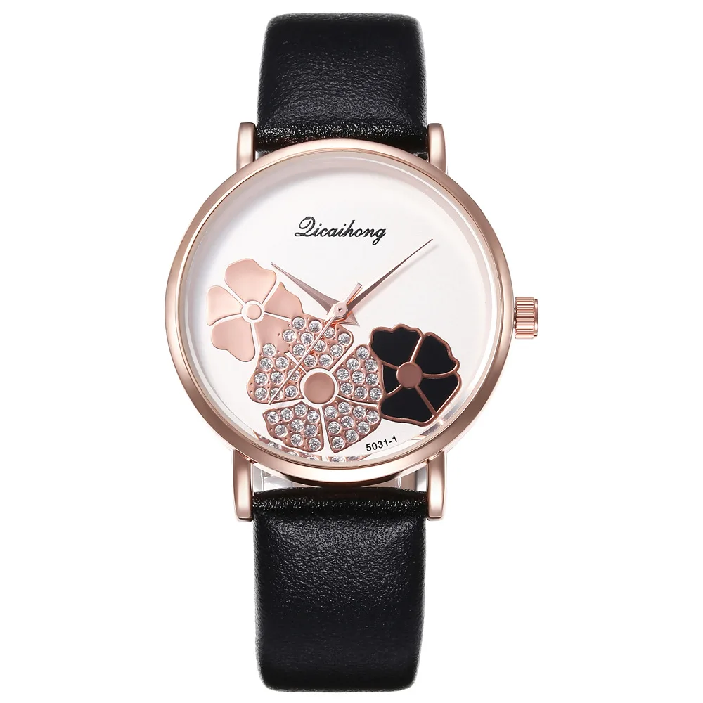 Высококачественные Женские часы-браслет, модные женские часы с кожаным ...