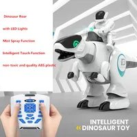 Wireless Remote Control Dinosaur Toys With LED Lights Mist Spray Intelligent Touch Function Non-Toxic And Quality ABS Plastic 1