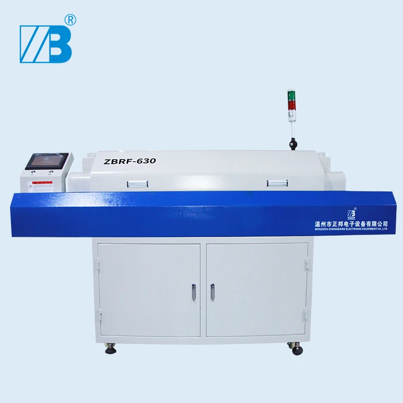 Anti corrosion Reflow Equipment/high heat efficiency SMT Reflow Oven/six zones hot wind reflow oven