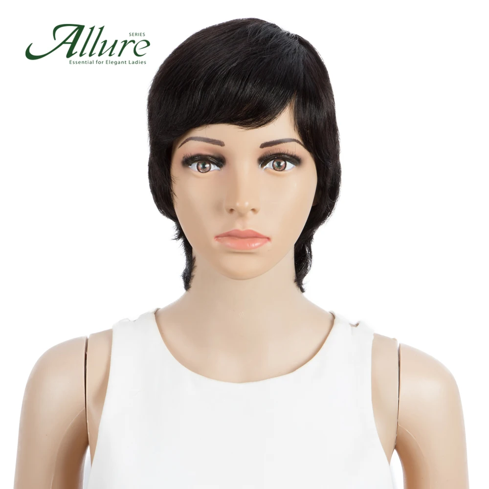 Парик из человеческих волос с вырезами Фея для черных женщин бразильские