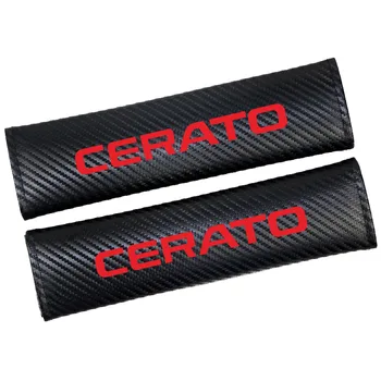 

Car Sefety Belt Pad For KIA CERATO Auto Seat Belt Cover PU Leather Shoulder Strap Pads Car-Styling Car Accessories Interior 2Pcs