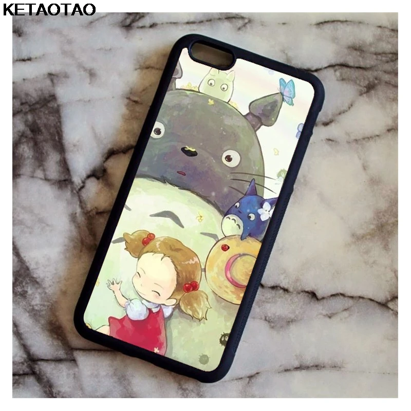 KETAOTAO Мой сосед Тоторо студия Ghibli для samsung galaxy S4 S5 S6 S7 S8 S9 S10 edge Note чехол Мягкий ТПУ резиновый силиконовый - Цвет: Темно-серый