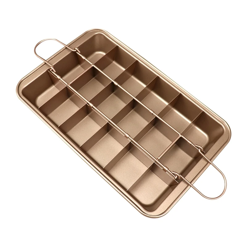 6/18 Cavity Square Loaf Pan Non-Stick Brownie Cake Mold Carbon Steel Mini Bread Bakeware Kitchen Baking Tool Easy to use Durable