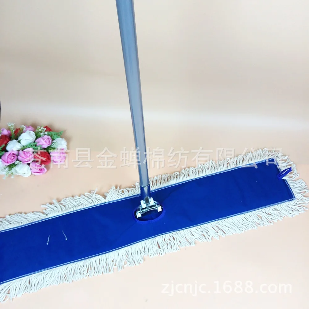 Thick Canvas Large Size Plate Mop Long Mop Factory Company Cleaning Dust Mop Row Mop 6 90 120 Centimeter