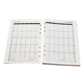 

180 Pages A5 2021 English Planner Calander Book Coil Core Notebook Paper Journal Diary DIY School Office Supplies Stationery