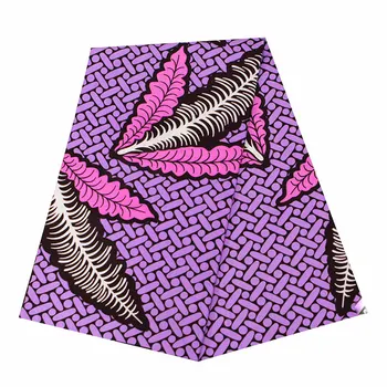 

purple african real wax print fabric for wedding party dress polyester 2020 new ankara nigerian veritable wax print fabric
