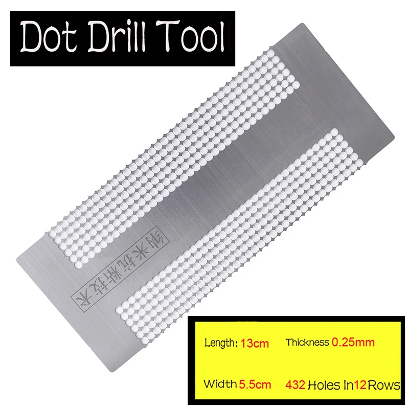 

Diamond Painting Embroidery Rhinestone Dot Drilling Ruler Dot Drill Tool 12 Rows
