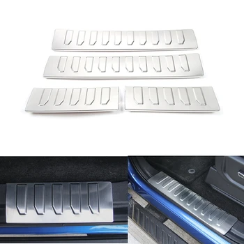

Car Scuff Plate Door Sill Protector Entry Guard Pedals for Ford F150 2015-2018 Decoration Protect Stickers Stainless Steel
