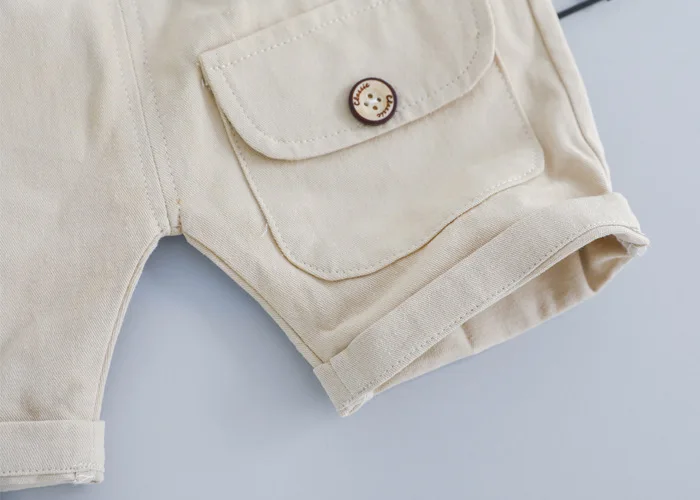 Infant Baby Girl Boys Summer Clothes Active Penguin T shirt Top & Kahki Shorts Set for Toddler Kids 100% cotton Clothing Outwear (7)