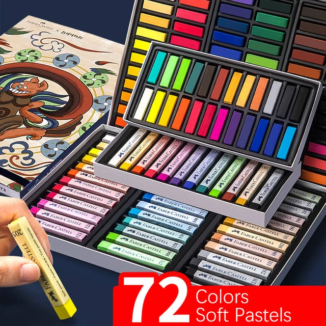 Juego de FABER-CASTELL de pasteles suaves, conjunto de tiza Soluble en agua  corta o larga