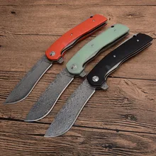 3 цвета, острый VG-10, дамасская сталь, импортный инструмент для похода в поход, складной нож G10 с ручкой, нож для самозащиты