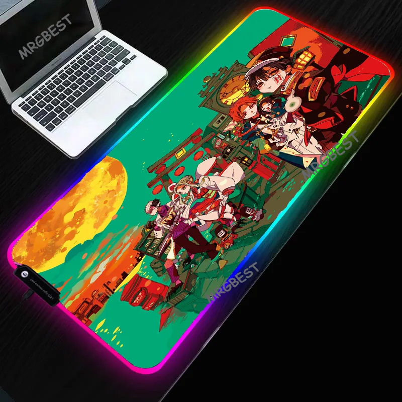 

Colorful Mouse Pad Anime RGB Version and Simple Rubber Base Anti-slip Waterproof Desktop Pads Square Gaming Mats