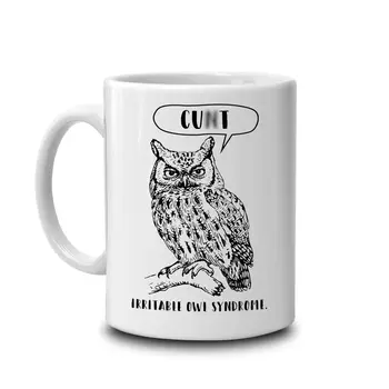 

Irritable Owl Syndrome Funny Rude Swear Mug Secret Santa Mug