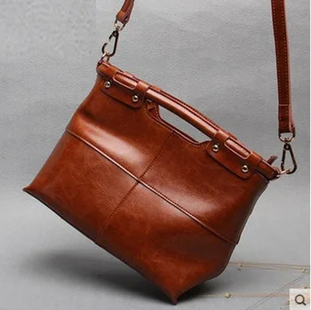 

2020 new European and American rivets original ecological cowhide leather handbags shoulder Messenger bag