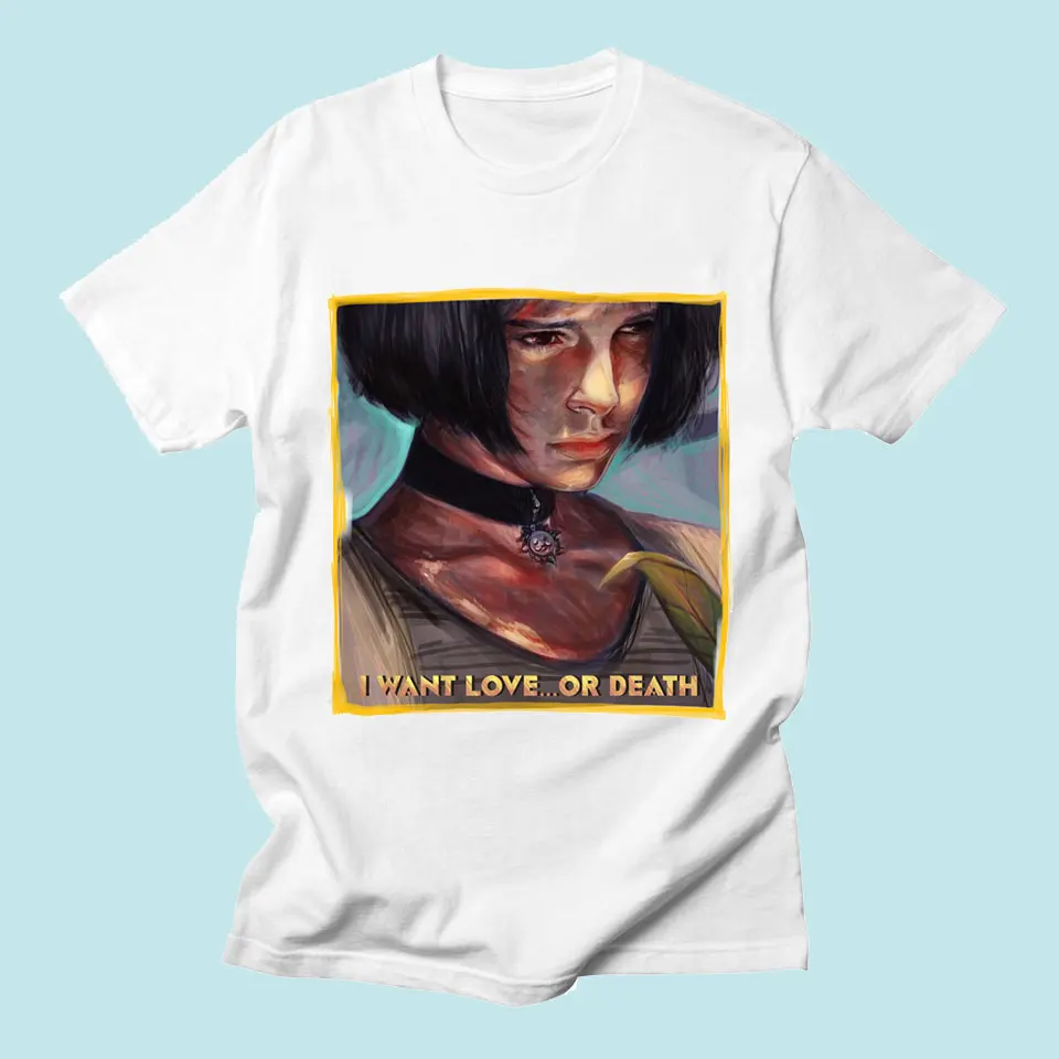 

Leon:he Professional Mathilda Tshirts Cotton Male Design Short Sleeve Casual Harajuku Male Fashion White T Shirt Male Cotton