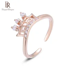 Bague Ringen кольцо из стерлингового серебра пробы с короной из циркона розового золота модные ювелирные украшения свадьба Вечеринка Подарки