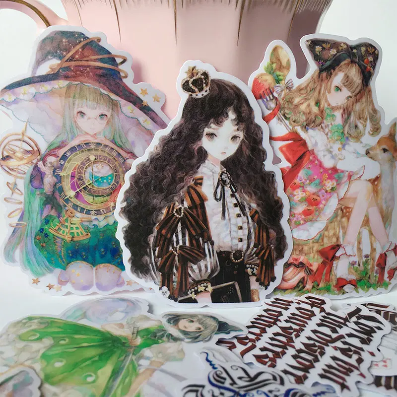 Autumn story/Magic girl Лолита/гот девушка декоративные Стикеры DIY планировщик дневник в
