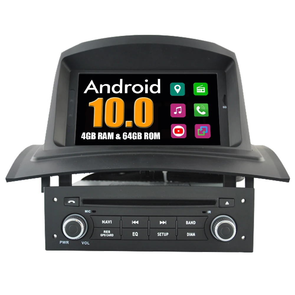 RoverOne Car Multimedia Player For Renault Megane 2 II Fluence Android 10 Autoradio  Bluetooth DVD Radio Stereo GPS CarPlay _ - AliExpress Mobile