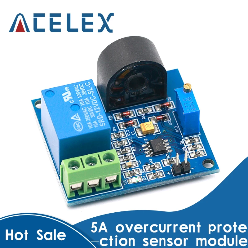 Модуль датчика обнаружения переменного тока 5 В 12 24 релейный защитный модуль А