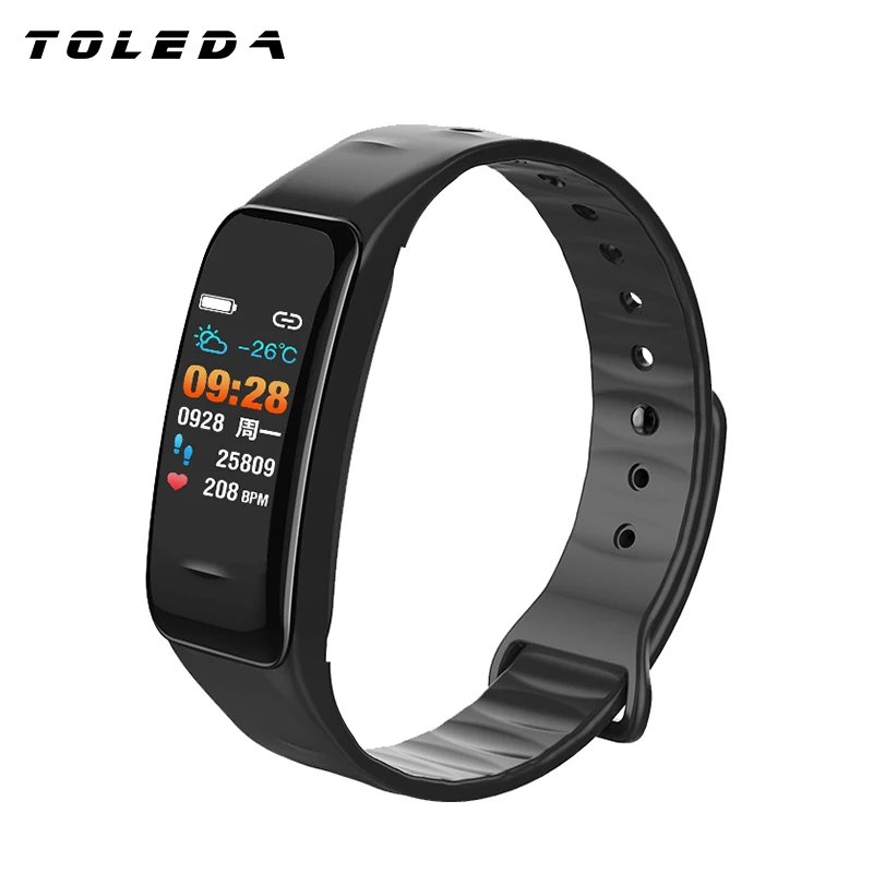 

Toleda B1 Bluetooth Sport Sleep Tracker Christmas Gift Alarm Clock Blood Pressure Heart Rate Monitor Smart Wristband Watch Band