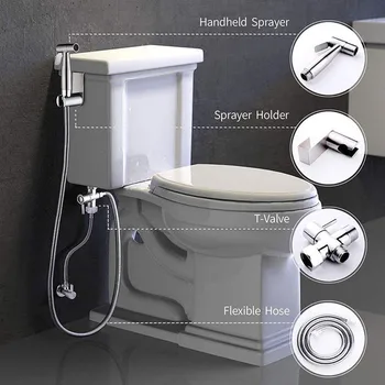 

Toilet Bidet Tap Bathroom Accessories Handheld Shower Portable Bidet Sprayer Gun Toilet Seat Bidet Home Spray Kit Set #T1G