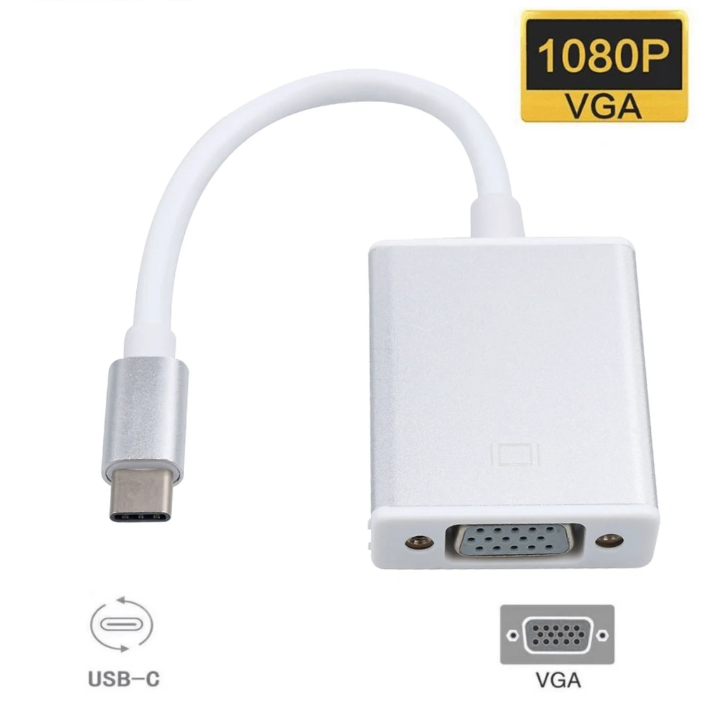 Kebidu высокоскоростной адаптер USB Type C к VGA 3.1 папа мама конвертер для Macbook Chromebook Pixel