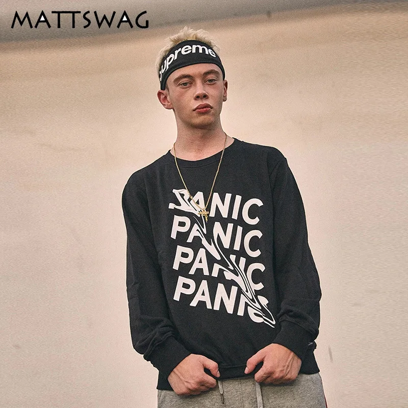 

MATTSWAG Fashion Letter Men Sweatshirt Spring Autumn O Neck Women's Sweatshirts Casual Hip Hop Mens Clothes Couples Streetwear