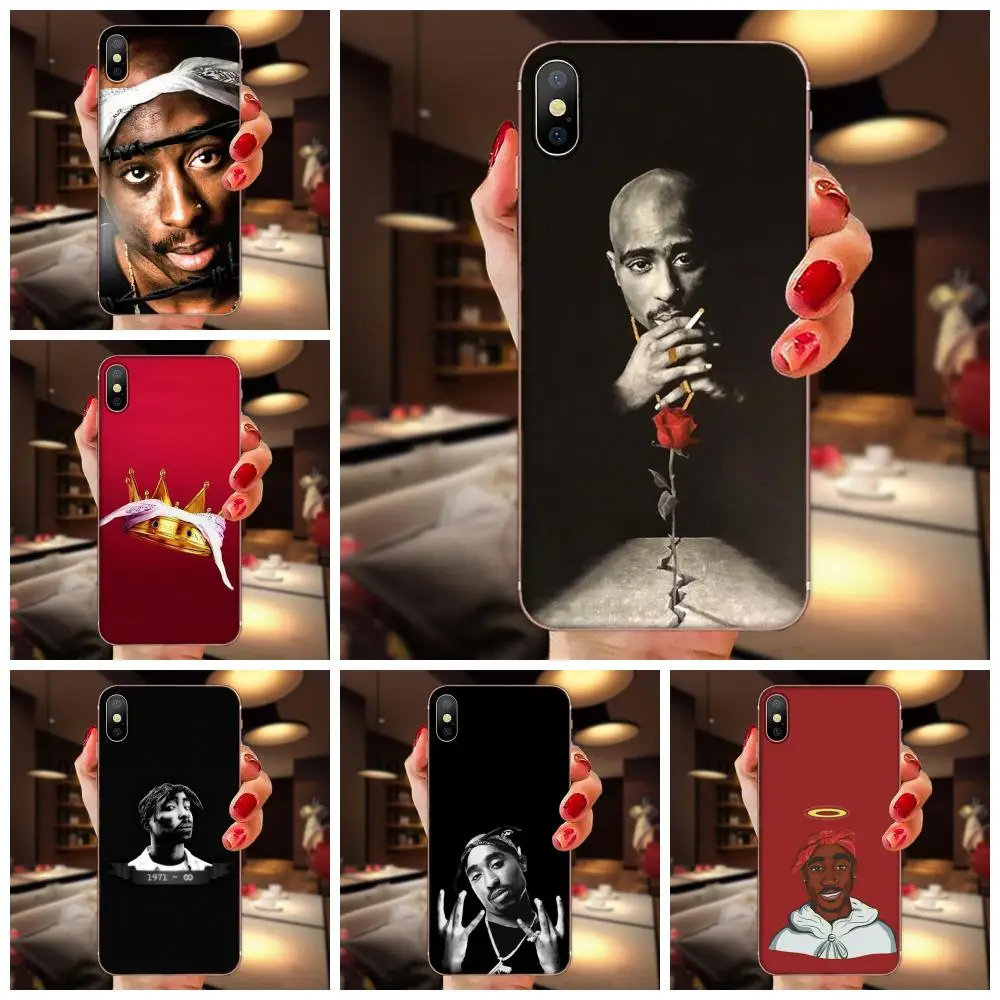 Для Samsung Galaxy A10 A20 A20E A3 A40 A5 A50 A7 J1 J3 J4 J5 J6 J7 2016 2017 2018 мягкая новая мода 2pac Tupac Crown 2 Pac |