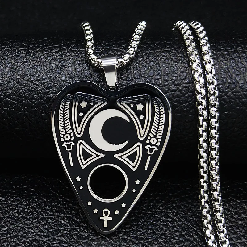 Ожерелье из нержавеющей стали с Луной и колдовством, женское серебряное ожерелье с цепочкой, ювелирные изделия acero inoxible joyeria mujer N19359