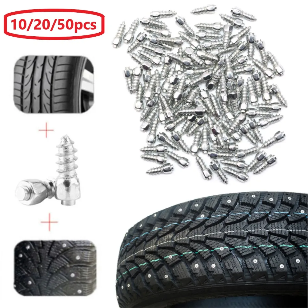 10/20/50pcs Car Tire Studs Anti-Slip Screws Nails Auto Motorcycle Bike Truck Off-road Tyre Anti-ice Spikes Snow Sole Cleats |