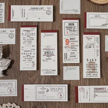 JIANWU 50 arkuszy Retro sprawdź List notatnik kreatywny styl soli papierowy materiał zdzieralny wiadomość uwaga Kawaii szkoła papiernicze