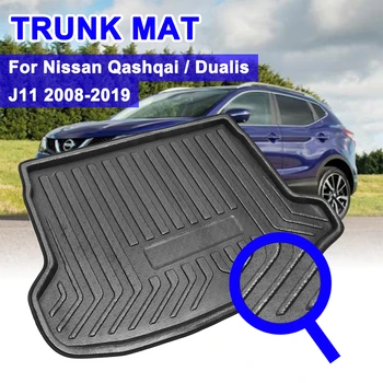 

For Nissan Qashqai Dualis J11 2008-2019 Rear Cargo Boot Liner Trunk Floor Mat Tray Carpet Mats Mud Kick Car Accessories
