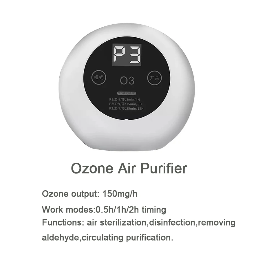 

EU Plug Air Purifier Ozone Generator Ionizer Ozonizer Air Freshener For Kitech Toilet Room