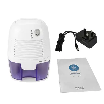 

500ml Mini Durable Quiet Household Removable Water Tank ABS Material Automatic Power Off Dehumidifier For Whisper Technology