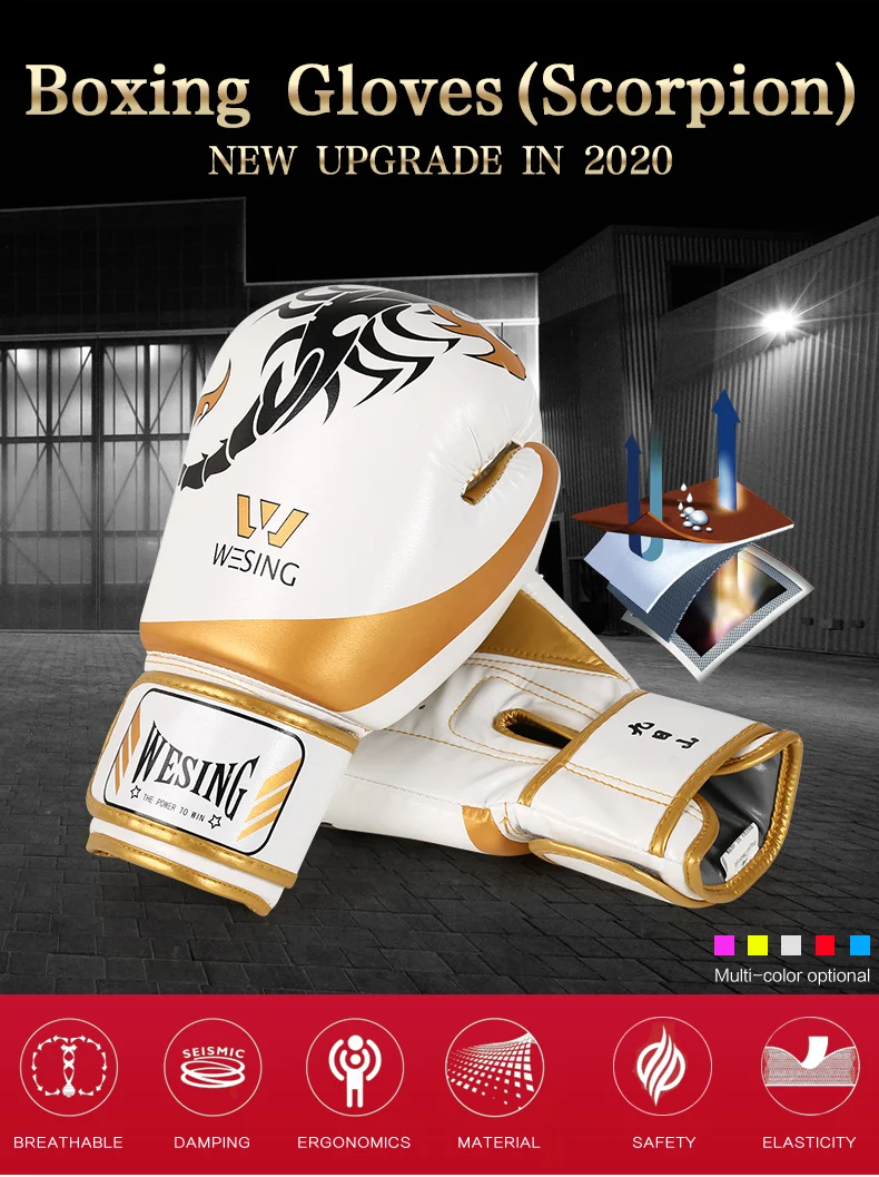 Wesing Boxing Gloves New Boxing Mitts Muay Thai Gloves Guantes De Boxeo Kickboxing Sanda Training Gloves Boxing Gloves Aliexpress