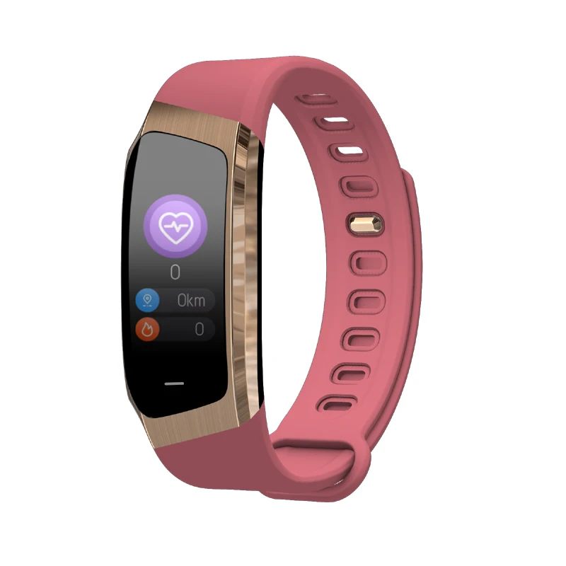 Красный E18 спортивный водонепроницаемый Смарт Браслет Smartband сердечного ритма трекер браслет красочные полосы экрана оптом - Цвет: Красный