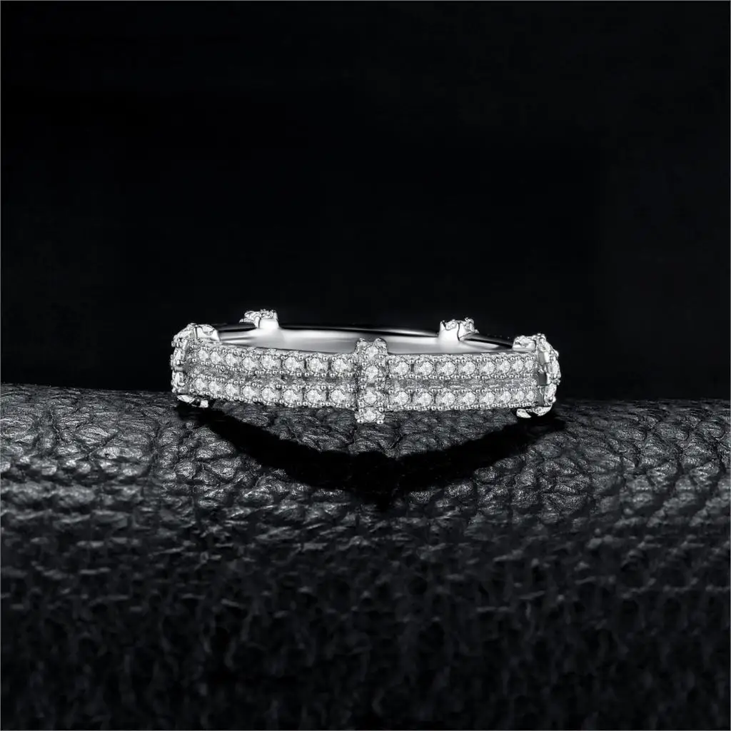 JewelryPalace Винтаж 2 ряда кубического циркония Юбилей обручальное 925 пробы Серебряное кольцо Красивая Новинка; Лидер продаж для Для женщин