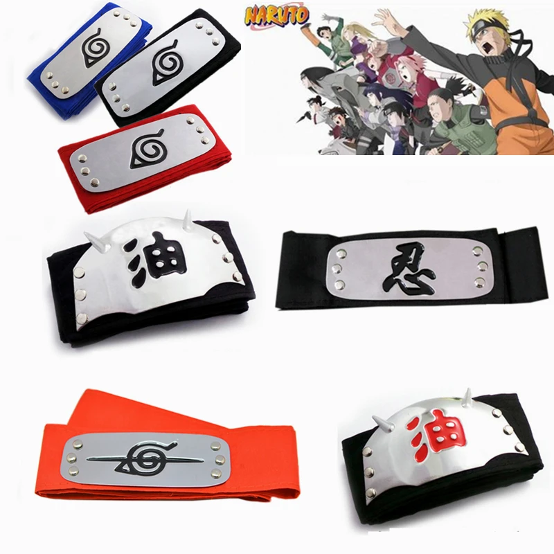 Аниме Наруто Konoha Jiraiya Kakashi косплей реквизит Akatsuki Uchiha Itachi головной убор символ