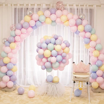 

112pcs 10inch Macaron Color Latex Balloon Suit for Wedding Room Birthday Proposal Dream Girls Han Party Decoration Set Wholesale